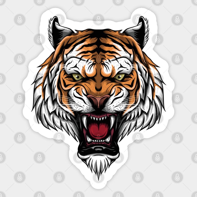 Tiger Head majestic Tiger Face Sticker by HamilcArt